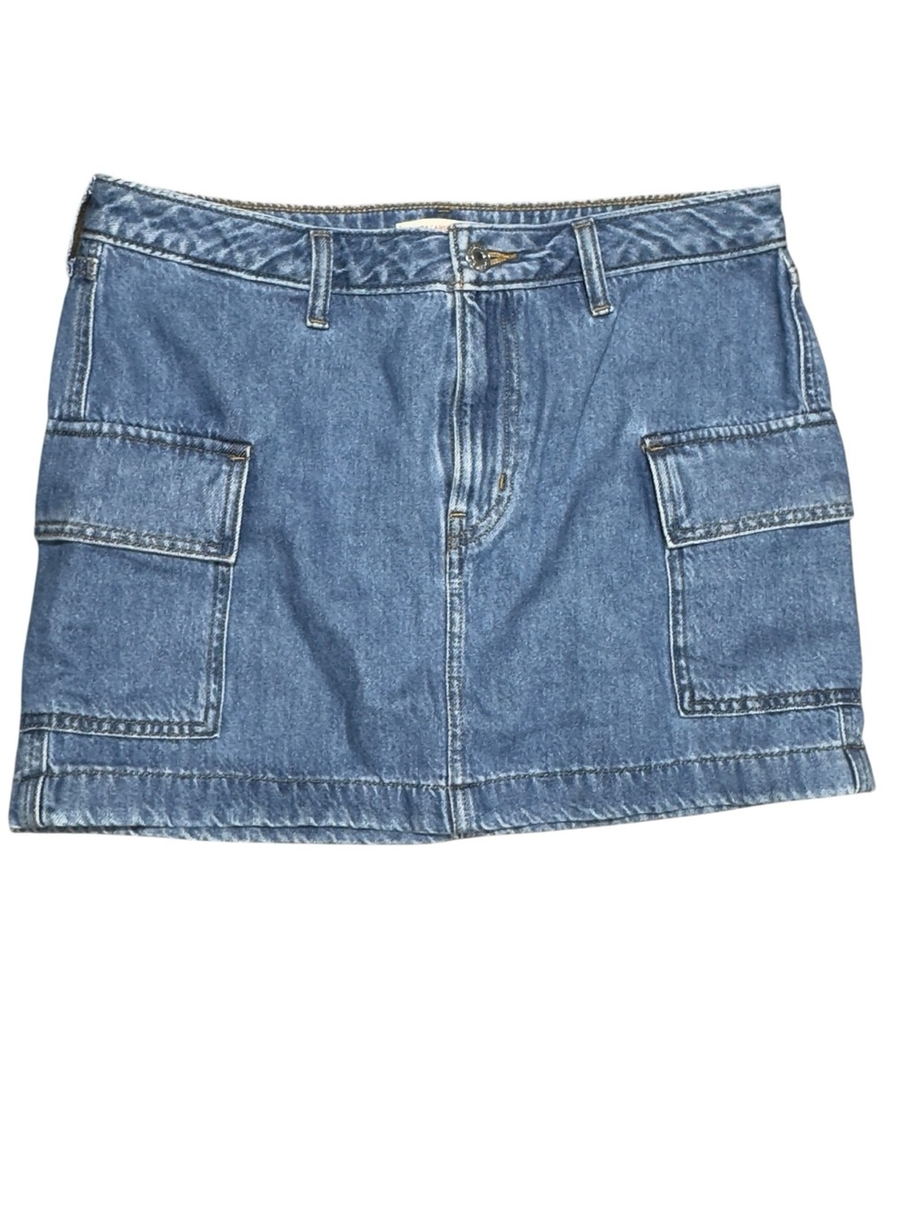Levis Jean Denim Cargo Skirt 27 Blue Retro Y2K Casual
